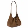 Sac à main pour femme 062g en daim camel