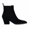 Bottines à talon femme 1418 velours noir