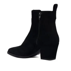 Bottines à talon femme 1418 velours noir