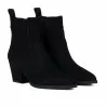 Bottines à talon femme 1418 velours noir