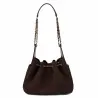 Sac à main pour femme 062g en daim chocolat