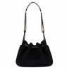Sac à main pour femme à bandoulière 062g en suède noir
