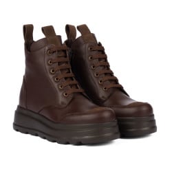 Bottes femme 3423 chocolat combiné