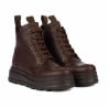 Bottes femme 3423 chocolat combiné