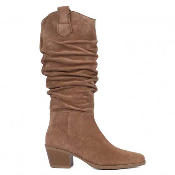 Bottes femme 3428 velours cappuccino