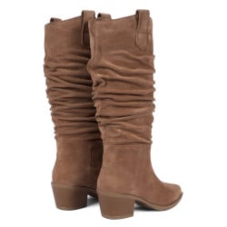 Bottes femme 3428 velours cappuccino