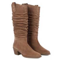 Bottes femme 3428 velours cappuccino