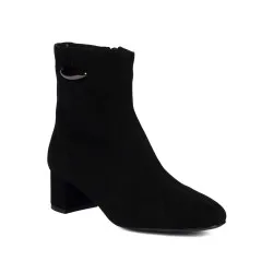Bottines à talon femme 1414 noir velours