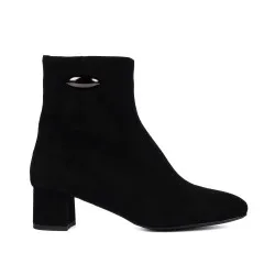 Bottines à talon femme 1414 noir velours