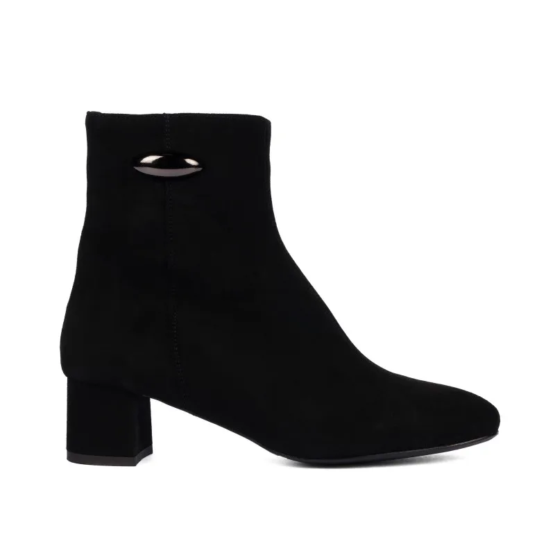 Bottines à talon femme 1414 noir velours