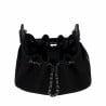 Sac à main pour femme à bandoulière 062g 01 en suède noir