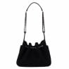 Sac à main pour femme à bandoulière 062g 01 en suède noir