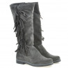 Bottes femme 3243 velours anthracite