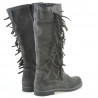 Bottes femme 3243 velours anthracite