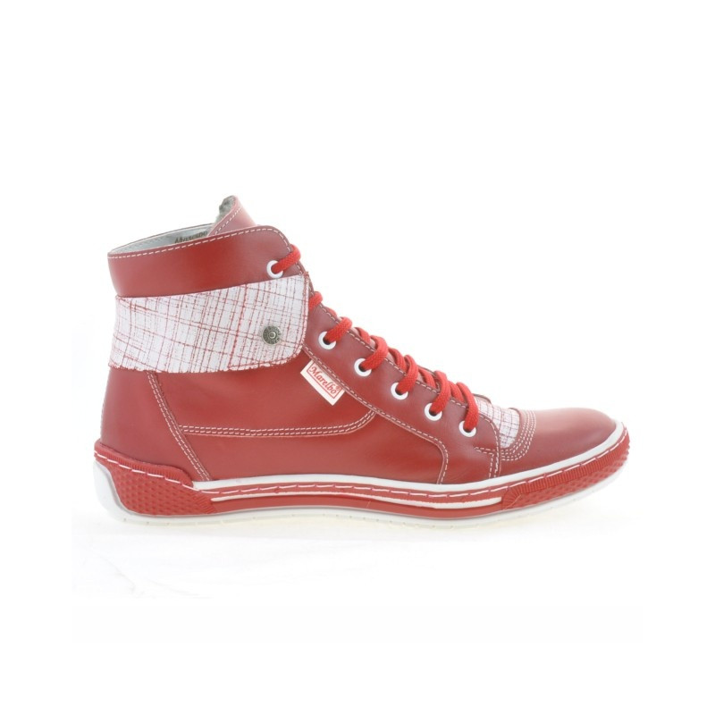 Bottes femme 258 rouge+blanc