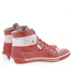 Bottes femme 258 rouge+blanc