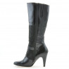 Bottes femme 1109 vernis noir+noir antelope