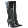 Bottes femme 1109 vernis noir+noir antelope