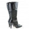 Bottes femme 1109 vernis noir+noir antelope
