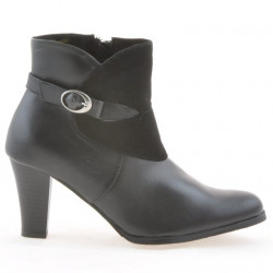 Bottines femme 1124 noir+noir antilope