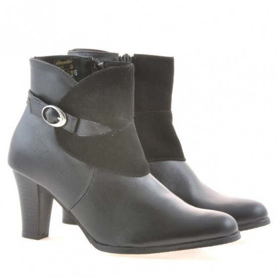 Bottines femme 1124 noir+noir antilope
