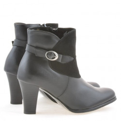 Bottines femme 1124 noir+noir antilope