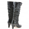 Bottes femme 1120 vernis noir+antilope ballon