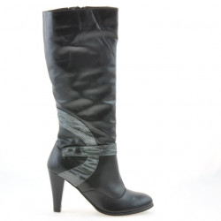 Bottes femme 1119 noir+gris