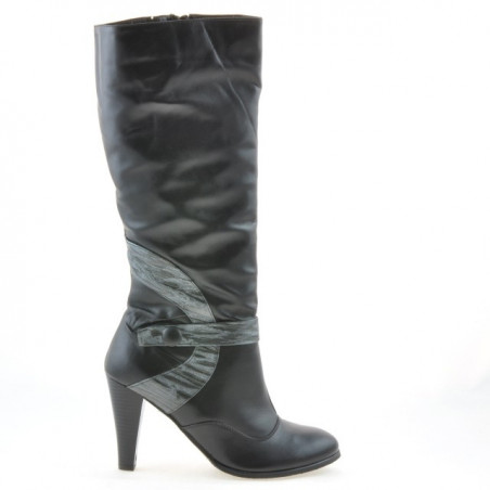 Bottes femme 1119 noir+gris