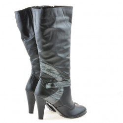 Bottes femme 1119 noir+gris