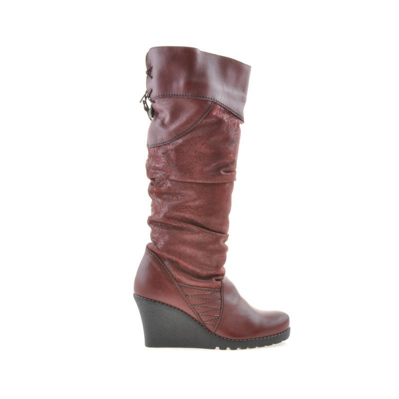 Bottes femme 226 bordeaux combiné