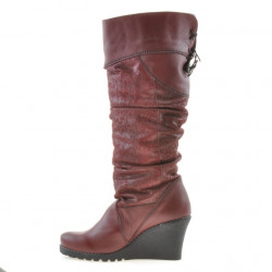 Bottes femme 226 bordeaux combiné