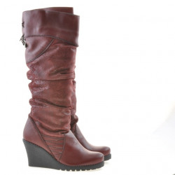 Bottes femme 226 bordeaux combiné