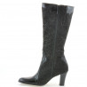 Bottes femme 1111 vernis noir+noir antilope