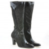 Bottes femme 1111 vernis noir+noir antilope