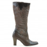 Bottes femme 1111 vernis café+café antelope