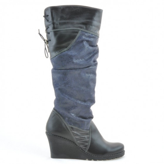 Bottes femme 226 noir+indigo antelope