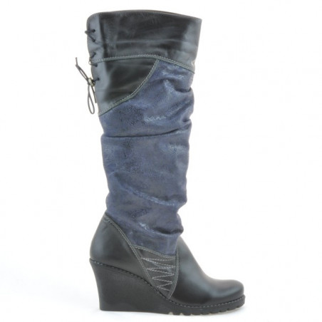 Bottes femme 226 noir+indigo antelope