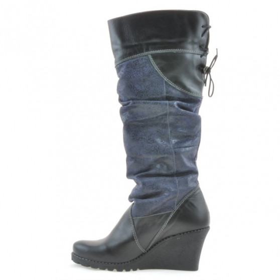 Bottes femme 226 noir+indigo antelope