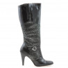 Bottes femme 1109 vernis noir combiné