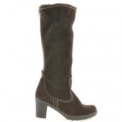 Bottes femme 3258 café velours