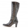 Bottes femme 017 crêpe vernis café