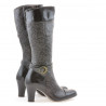 Bottes femme 017 crêpe vernis café