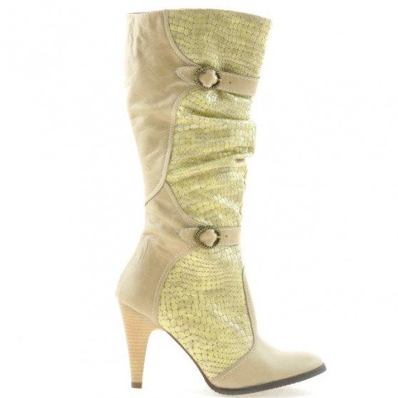 Bottes femme 008 croco beige Bottes femme 008 croco beige