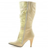 Bottes femme 008 croco beige