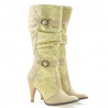 Bottes femme 008 croco beige