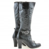 Bottes femme 017 crêpe verni noir