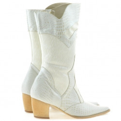 Bottes femme 298 croco beige