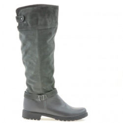 Bottes femme 3225 gris velours