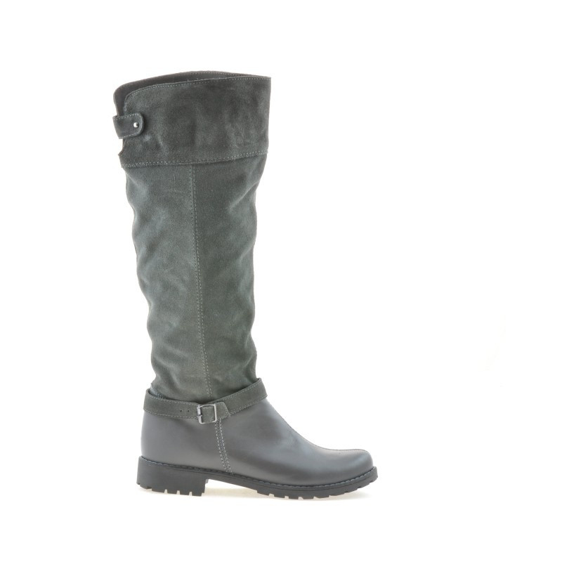 Bottes femme 3225 gris velours